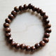 Bracelet Bar -Large Wood Beaded Stretch Bracelet wood beaded bracelet brown 1 