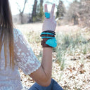 Bracelet Bar-Blue Turquoise Stackable Bracelet