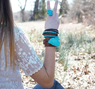 Bracelet Bar-Blue Turquoise Stackable Bracelet