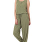 Sleeveless Jogger Jumpsuit Jumpsuit LT OLIVE S 