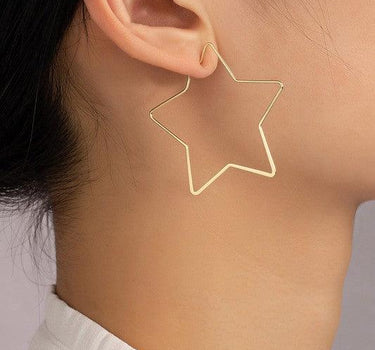 Trio graduate size star hoop earrings
