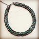 Triple Strand Turquoise & Copper Collar Necklace Turquoise Collar Necklace green 1 