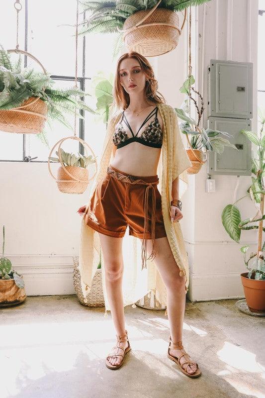 The Kimberlee Braided Bead Belt - Three Mad Hatters Mercantile 
