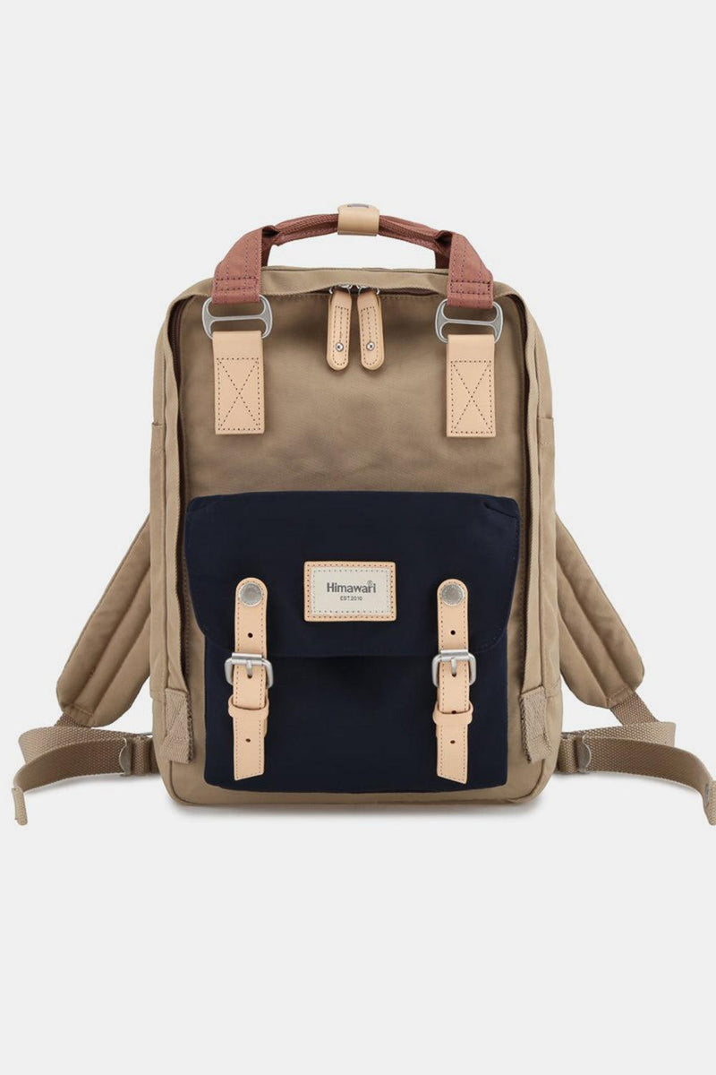 Himawari Contrast Waterproof Nylon Backpack Bag - Three Mad Hatters Mercantile 