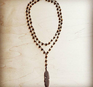 Double strand lariat picture jasper necklace