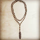 Double strand lariat picture jasper necklace Lariat Necklace brown 1 