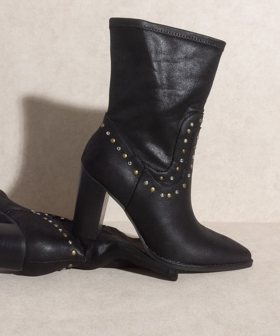 OASIS SOCIETY Paris - Studded Boots High Heel Boot   