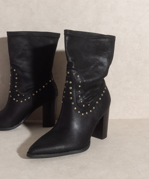 OASIS SOCIETY Paris - Studded Boots High Heel Boot   