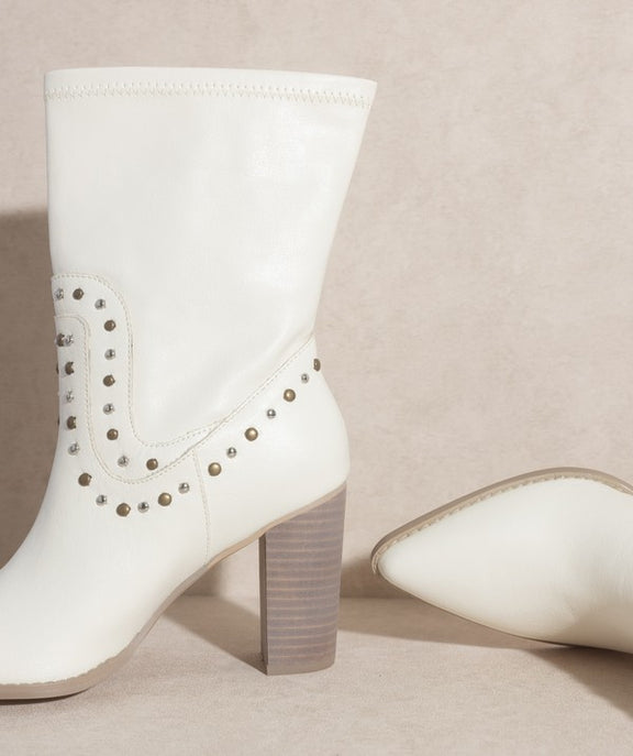 OASIS SOCIETY Paris - Studded Boots High Heel Boot   