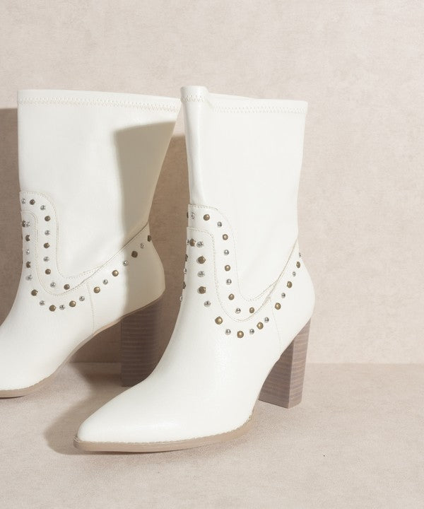 OASIS SOCIETY Paris - Studded Boots High Heel Boot   