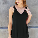 Basic Bae Lace Detail V-Neck Cutout Cami