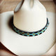 Blue Navajo Embossed Leather Hat Band Hat Band blue 1 