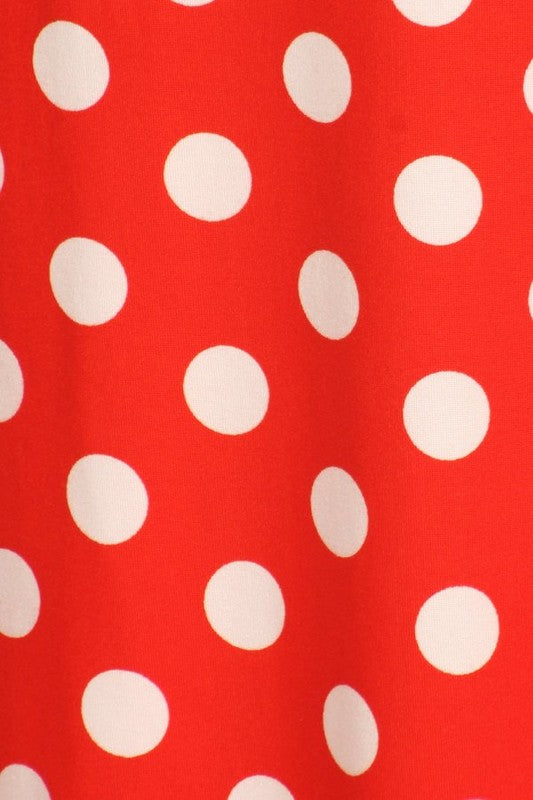 Plus size Polka dot  maxi length skirt Maxi Skirt   