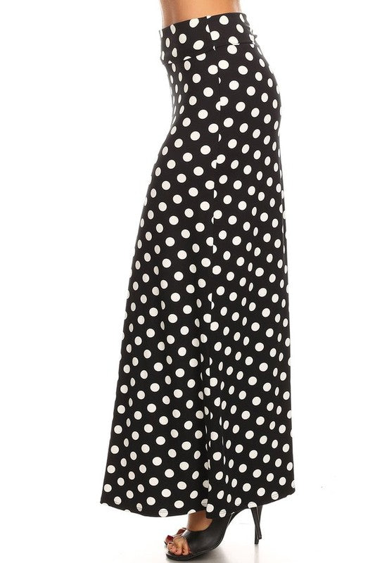 Polka dot maxi length skirt Maxi Skirt   