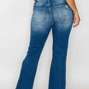 Bytos Raw Hem Distressed High Rise Bootcut Jeans