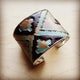 Wide Cuff Bangle in Turquoise Navajo Leather Wide Cuff Bangle green 1 