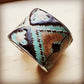 Wide Cuff Bangle in Turquoise Navajo Leather Wide Cuff Bangle   