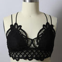 Curvy- Padded Crochet Lace Longline Bralette