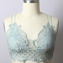 Curvy- Padded Crochet Lace Longline Bralette