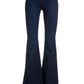 Zipper Back Flare Jeans Flare Leg Jeans Dark Wash 24 