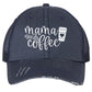 Mama Needs Coffee Embroidered Trucker Hat Cap Navy OS 