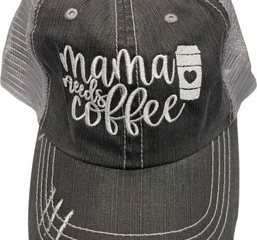 Mama Needs Coffee Embroidered Trucker Hat