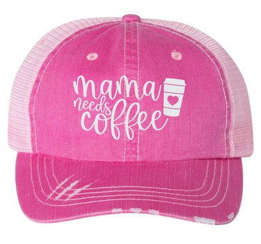 Mama Needs Coffee Embroidered Trucker Hat