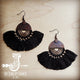 Black fan tassel earring Earrings black 1 