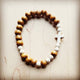 Bracelet Bar-Wood & White Turquoise Beads White Turquoise Bracelet brown 1 