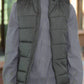 Mens Puff Vest Mens Puffer Vest BLACK GREY 2XL 