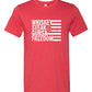 Whiskey Steak Guns & Freedom Tee Mens Graphic T-Shirt Vintage Red L 