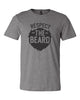 Respect the Beard Mens Tee Mens Graphic T-Shirt DEEP HEATHER 2X 