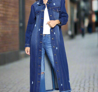 The Ultimate Denim Duster: Blue Age Long Denim Jacket