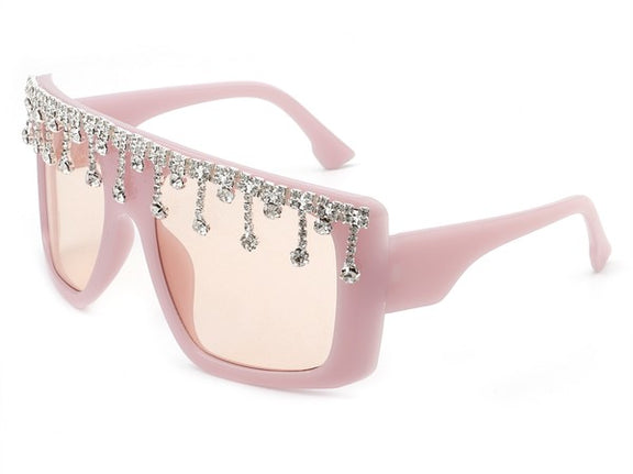 Oversize Square Rhinestone Fashion Sunglasses Sunglasses   