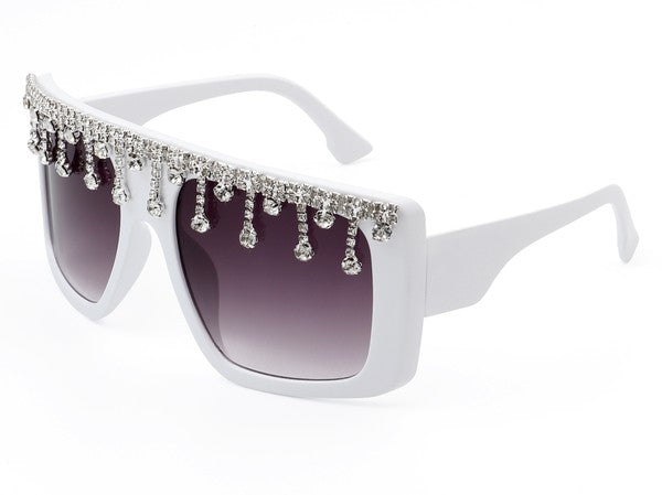 Oversize Square Rhinestone Fashion Sunglasses Sunglasses   