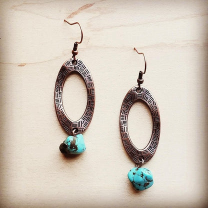 Blue Turquoise Drop Earrings Blue Turquoise Earrings blue 1 