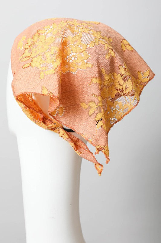 Bohemian Floral Lace Headscarf Headscarf   