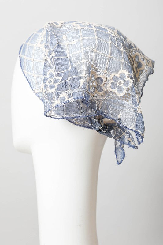 Bohemian Floral Lace Headscarf Headscarf   