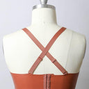 Faux Leather Longline Bralette Plus Size