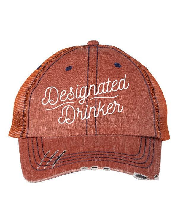Designated Drinker Embroidered Hat - Three Mad Hatters Mercantile 