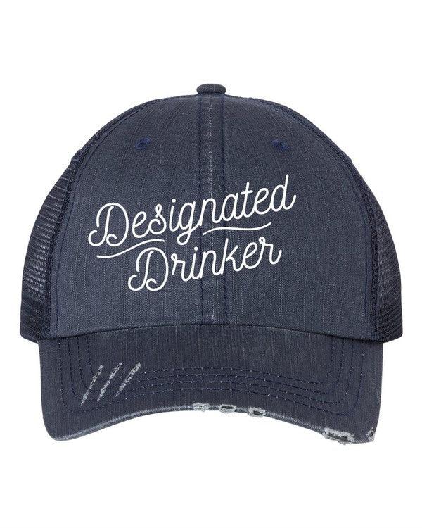 Designated Drinker Embroidered Hat - Three Mad Hatters Mercantile 