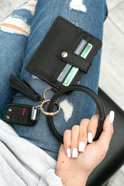 Key Ring ID Wallet Bracelet - Three Mad Hatters Mercantile 