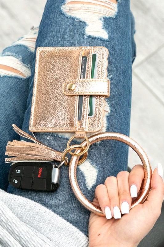 Key Ring ID Wallet Bracelet - Three Mad Hatters Mercantile 