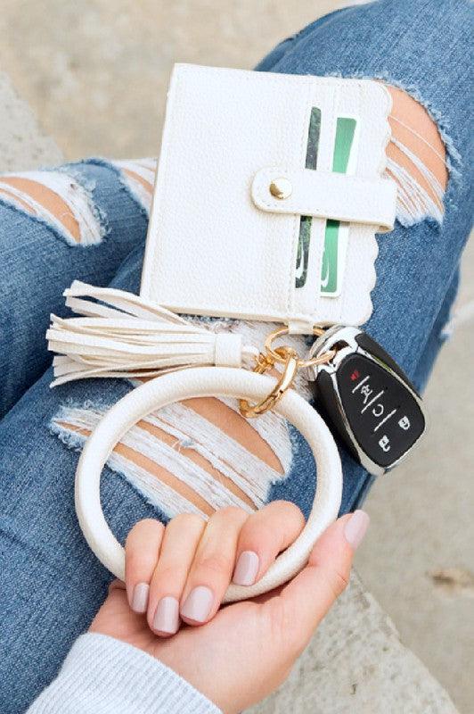 Key Ring ID Wallet Bracelet - Three Mad Hatters Mercantile 