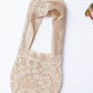 No-Slip Floral Lace Socks No Slip Lace Socks Nude OneSize 