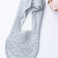 No-Slip Floral Lace Socks No Slip Lace Socks Gray OneSize 