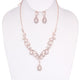 LUXURY NECKLACE AND EARRING SET  RGCL/CLEAR Os 