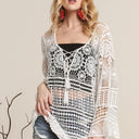 ADORA Front Lace Up Crochet Top