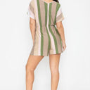 Summer Stripe Surplice Romper