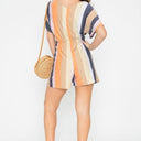 Summer Stripe Surplice Romper